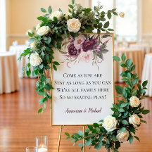 紫色の梅ピンク牡丹なしシーティングプラン結婚ズ