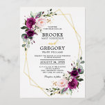 紫色の梅赤面ピンクローズボホジオメトリック結婚ス 箔招待状<br><div class="desc">美しいフローラボホ幾何モダン結婚式招待状は手の水の色のフローラグラフィック絵を描ス/バラ紫ラベンダープラムと赤面ピンク/桃と手のレタリングのスタイルフォントの豊かなトーンで魅力的す。カスタマイズに関して連絡は救済私に連絡してくださいもし。または、このデザインを使用して他の製品が必要。</div>