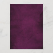 紫色の梅赤面フローラ幾何結婚の エンクロージャーカード (裏面)