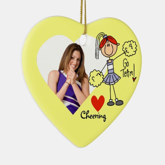 紫色の棒の姿のチアリーダーのオーナメント セラミックオーナメント (右)