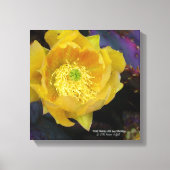 紫色の棘のあるナシのサボテン キャンバスプリント (正面)