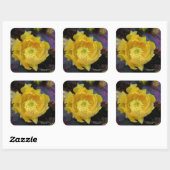 紫色の棘のあるナシのサボテン スクエアシール (シート)