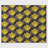 紫色の棘のあるナシのサボテン ラッピングペーパー (フラット)