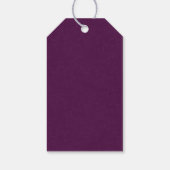 紫色の植物のアウトラインエレガントな結婚式へようこそ ギフトタグ (裏面)
