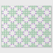 紫色の植物のラッピング紙 ラッピングペーパー (フラット)