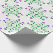 紫色の植物のラッピング紙 ラッピングペーパー (角)