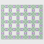 紫色の植物のラッピング紙 ラッピングペーパー (フラット)