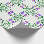 紫色の植物のラッピング紙 ラッピングペーパー (角)