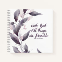 紫色の植物学とモノグラムのキリスト教雑誌