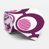 紫色の楕円の文字列 ネクタイ (ロール)