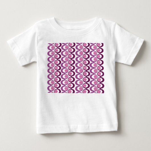 紫色の楕円の文字列 ベビーTシャツ (正面)
