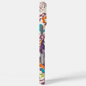 紫色の様式化されたジオメトリックフクロウファミリ Case-Mate iPhoneケース (裏面 / 右)