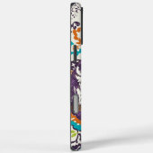 紫色の様式化されたジオメトリックフクロウファミリ Case-Mate iPhoneケース (裏面 / 右)