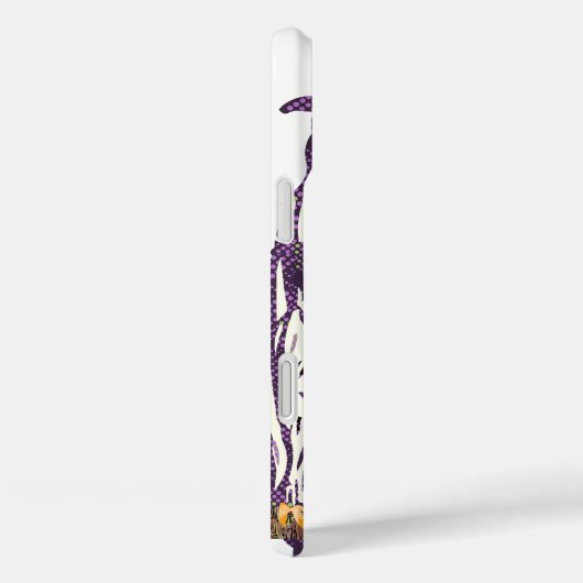 紫色の様式化されたジオメトリックフクロウファミリ Case-Mate iPhoneケース (裏面 / 右)