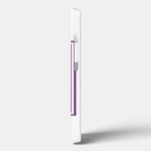 紫色の正方形モノグラム Case-Mate iPhoneケース (裏面 / 左)