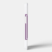 紫色の正方形モノグラム Case-Mate iPhoneケース (裏面 / 右)