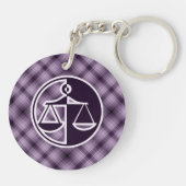 紫色の正義のスケール キーホルダー (裏面)