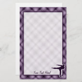 紫色の武道 便箋 (正面/裏面)