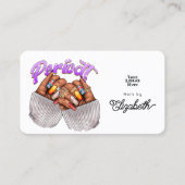 紫色の歯周ブラックアフリカンアメリカンネイルサロン 名刺 (正面)