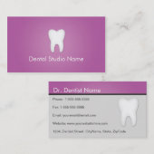 紫色の歯科医か歯科スタジオの名刺 名刺 (正面/裏面)