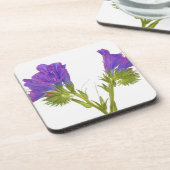 紫色の毒蛇のbugloss (echiumのplantagineum) コースター (左側)