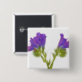 紫色の毒蛇のbugloss (echiumのplantagineum) 缶バッジ (正面&裏面)