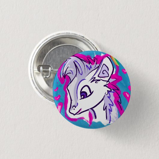 紫色の毛羽 缶バッジ (正面&裏面)