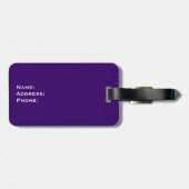 紫色の氏および夫人荷物は彼のために付きます ラゲッジタグ (裏面横)