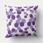 紫色の気泡紙吹雪パターン装飾用クッション クッション (裏面)