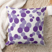 紫色の気泡紙吹雪パターン装飾用クッション クッション (ブランケット)