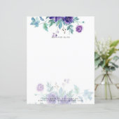 紫色の水の色のアネモン文パーソナライズされた具 (スタンド正面)