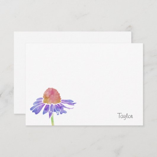 紫色の水の色のコンフロアー ノートカード (正面/裏面)