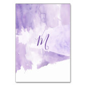 紫色の水の色のスプラッシュテーブル番号 テーブルナンバー (裏面)