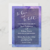 紫色の水の色のマンダラ持っていて、保持する 招待状 (正面)