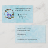 紫色の水の色ウルフのボホスタイルリース 名刺 (正面/裏面)