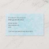 紫色の水の色ウルフのボホスタイルリース 名刺 (裏面)