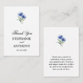 紫色の水の色コーンフラワーWIldflower 結婚's ノートカード (正面/裏面)