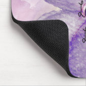 紫色の水の色ライブ、笑い、愛の花 マウスパッド (コーナー)