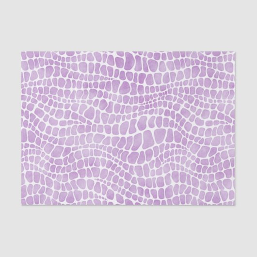 紫色の水の色ワニの皮 薄葉紙 (正面)