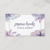 紫色の水カラー離れ金ゴールドフレーム 名刺 (正面)