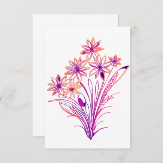 紫色の水仙の花 (正面/裏面)