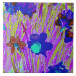 『紫色の水仙』三徳/タイル タイル