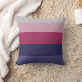 紫色の水平ストライプ クッション (ブランケット)