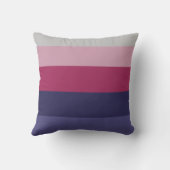 紫色の水平ストライプ クッション (裏面)