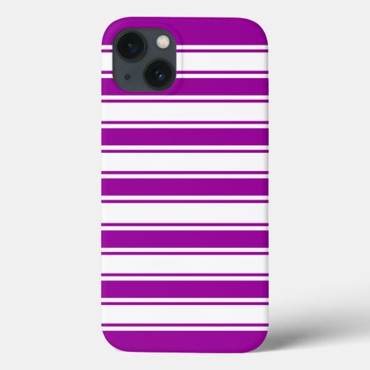 紫色の水平ストライプ Case-Mate iPhoneケース (裏面)