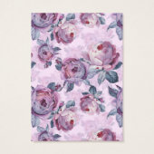 紫色の水彩の花のカスタムイヤリングカード (裏面)