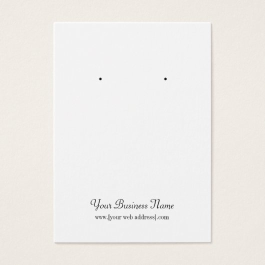 紫色の水彩の花のカスタムイヤリングカード (正面)