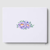 紫色の水彩の花ベビーシャワーパーソナライズされた ゲストブック (裏面)