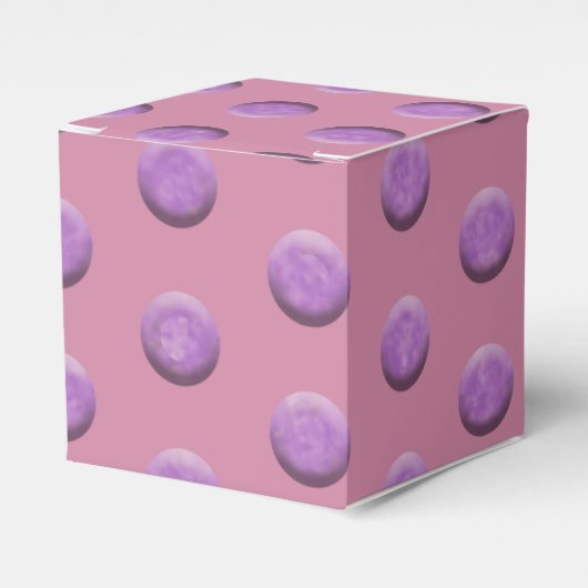 紫色の水彩ドット フェイバーボックス (正面サイド)
