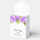 紫色の水彩バラアレンジメントサンキュー フェイバーボックス (オープン)